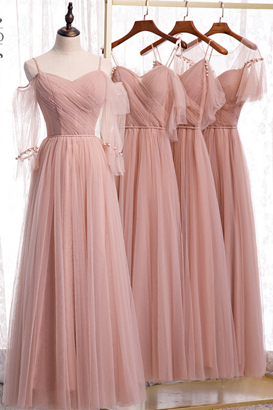 blush color dress